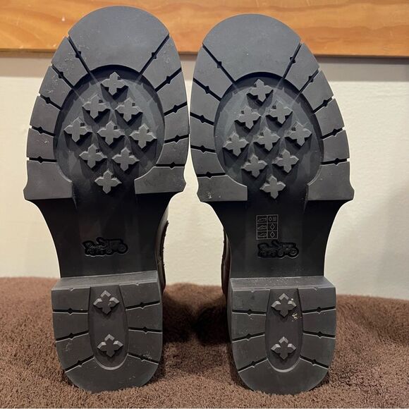 Coach Lory Chunky Studded Ankle Bootie Brown Size 6 - Picture 12 of 15